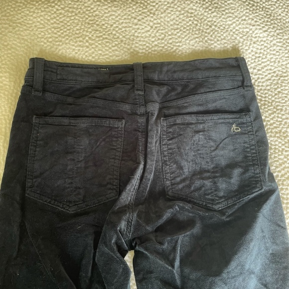 Rag and Bone Velour Velvet Skinny Navy Pants 27 - Picture 7 of 7